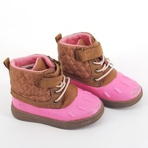 Carter's pink brown boots Sz 7